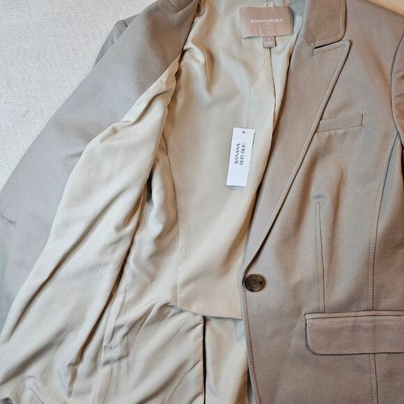 Banana Republic Women's Tan Suit Jacket - Size 2 - Picture 5 of 6